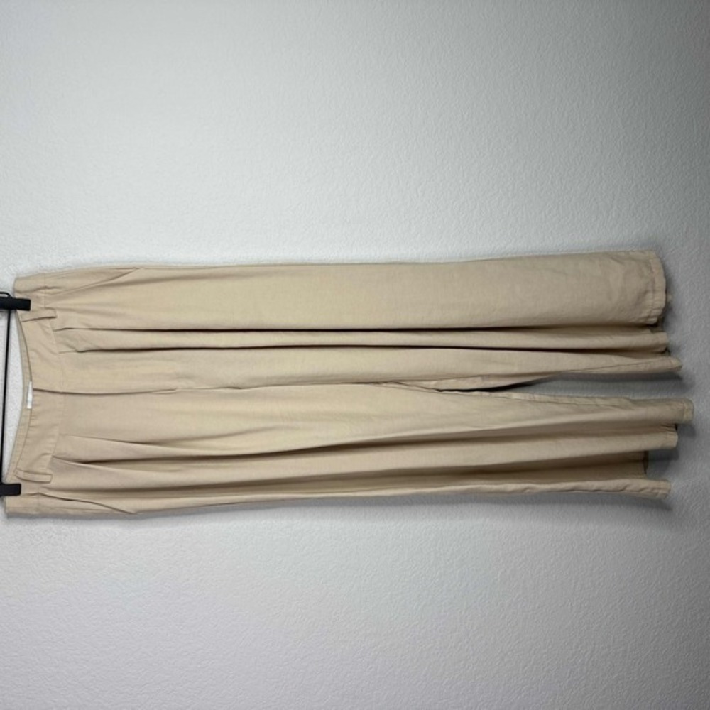 SNDYS Pants Women US 8 UK 12 Beige Pleated Front Wide Leg Business Office Career